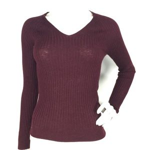 Reiss Elouise V Neck Fitted Wool Alpaca Sweater XS